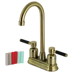 Kingston Brass KB8493DKL Kaiser Bar Faucet, Antique Brass