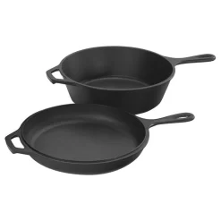 Lodge Logic Cast Iron Combo Cooker Dutch Oven And Griddle, 3 Quart