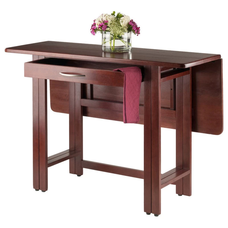 Winsome Taylor Drop Leaf Dining Table In Walnut Finish - Image 3