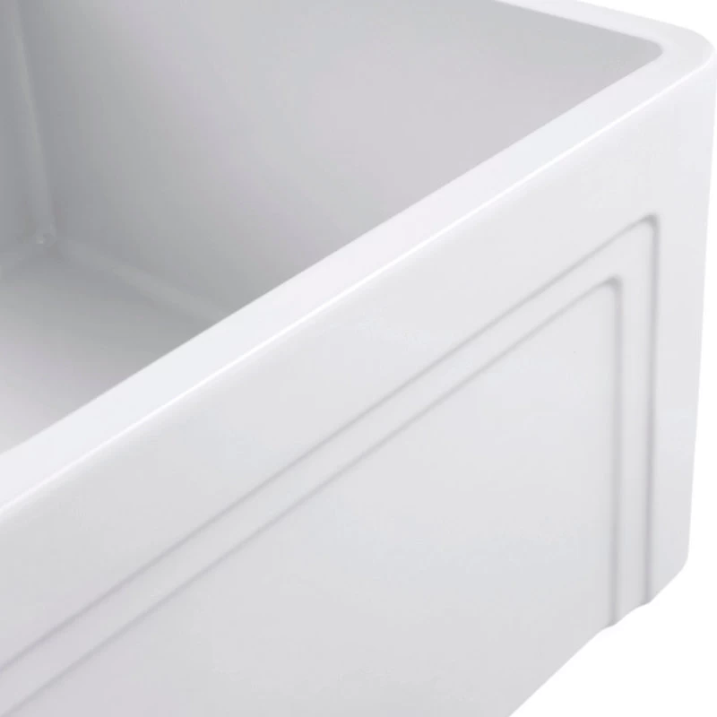 Olde London Reversible Farmhouse Single Bowl Kitchen Sink, Grid, Strainer, 27" - Image 5