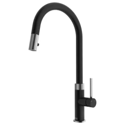 VIGO Bristol Kitchen Faucet, Stainless Steel/Matte Black