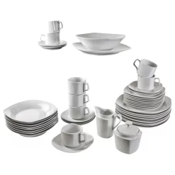 Entertaining Sets 45-Piece Square Dinnerware Set
