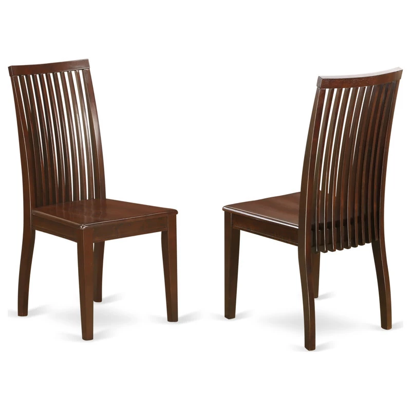 3-Piece Dinette Table Set, Table, 2 Dining Chairs, Mahogany Finish - Image 2