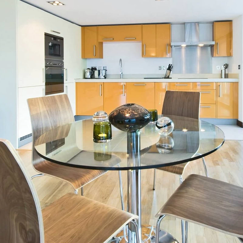 Glass Table Top: 60 Inch Round 1/2 Inch Thick Flat Polished Tempered - Image 2