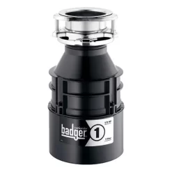 InSinkErator Black Garbage Disposal With Power Cord, BADGER1W/CORD