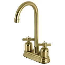 Kingston Brass KB8497ZX Millennium Bar Faucet, Brushed Brass