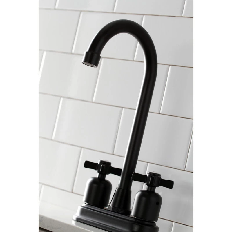 Kingston Brass KB8490ZX Millennium Bar Faucet, Matte Black - Image 3