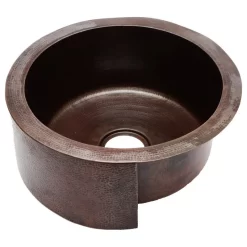 Round Apron Front Bar Sink By SoLuna, Dark Smoke