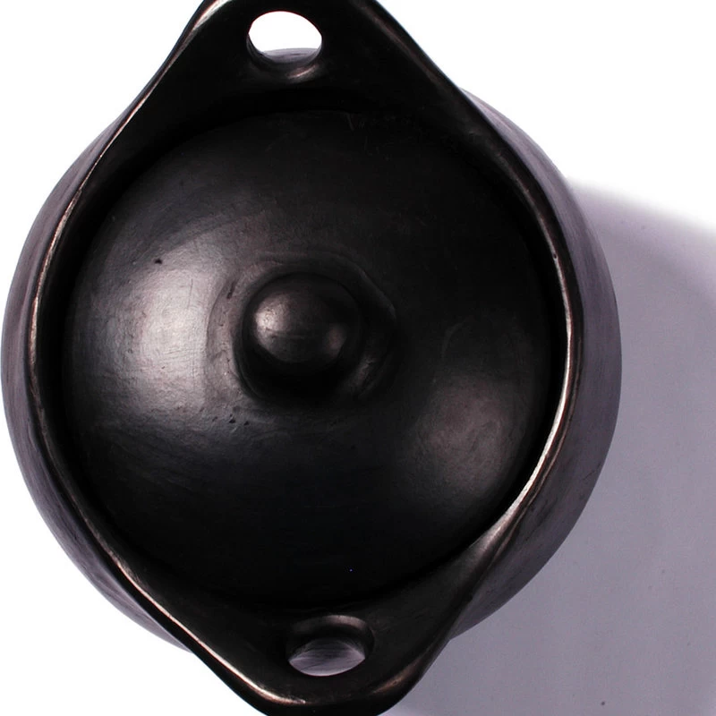 Ancient Cookware, Rounded Chamba Clay Soup Pot, 11x12x10.5 - Image 3