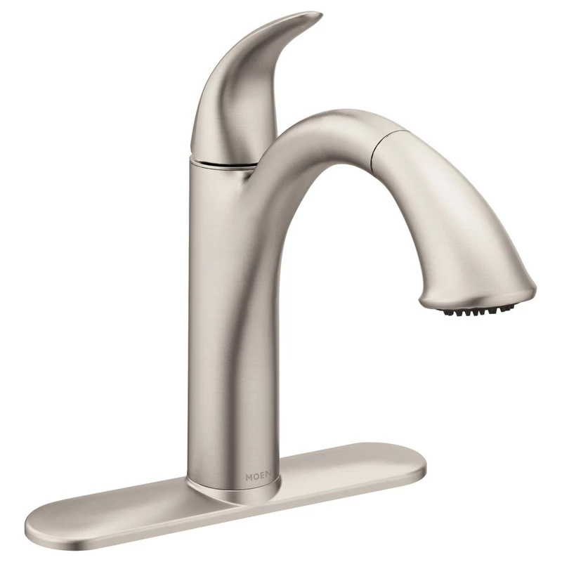 Moen Camerist 1-Handle Low Arc Pullout Kitchen Faucet, Spot Resist Stainless - Image 2