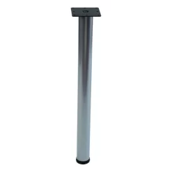 28" Desk Height Table Legs, Set Of 4, Silver Aluminum