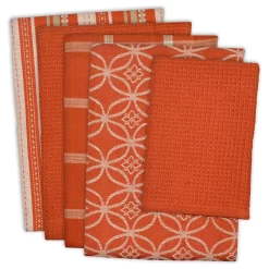 DII Assorted Spice Dishtowel/Dishcloth, Set Of 5