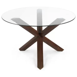 The Kent Dining Table, 48", Walnut, Transitional, Round