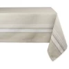 DII White French Stripe Tablecloth