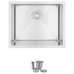 STYLISH 22"L X 18"W Dual Mount Laundry Sink Single Bowl With Strainer