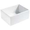 Austen 24" Farmhouse Fireclay Single Bowl Kitchen Sink, Crisp White And Care Kit