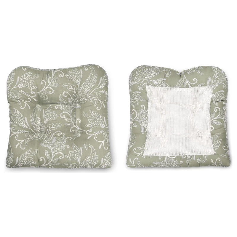 Lexington Leaf Non Skid Chair Pad, Sage, 18"x18"