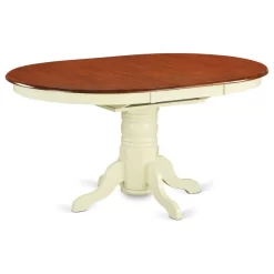 7-Piece Dinette Set With Kenley Table And 6 Chairs, Buttermilk And Cherry