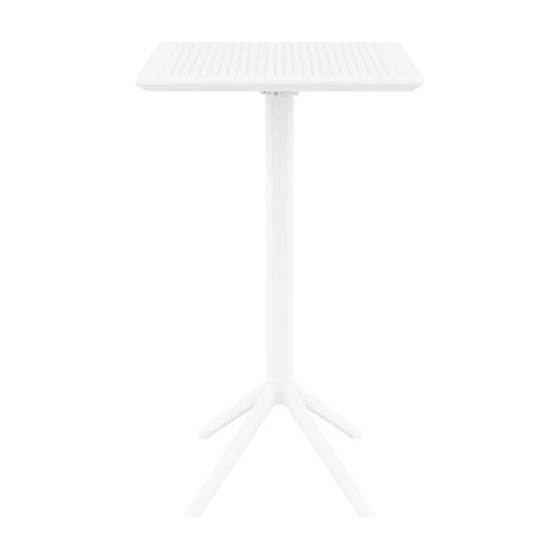 Pemberly Row 24 Inch Square Folding Bar Table In White Finish - Image 3