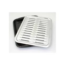 Porcelain Broiler Pan With Chrome Grill