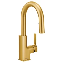 Moen S62308 STo 1.5 GPM 1 Hole Pull Down Bar Faucet - Brushed Gold