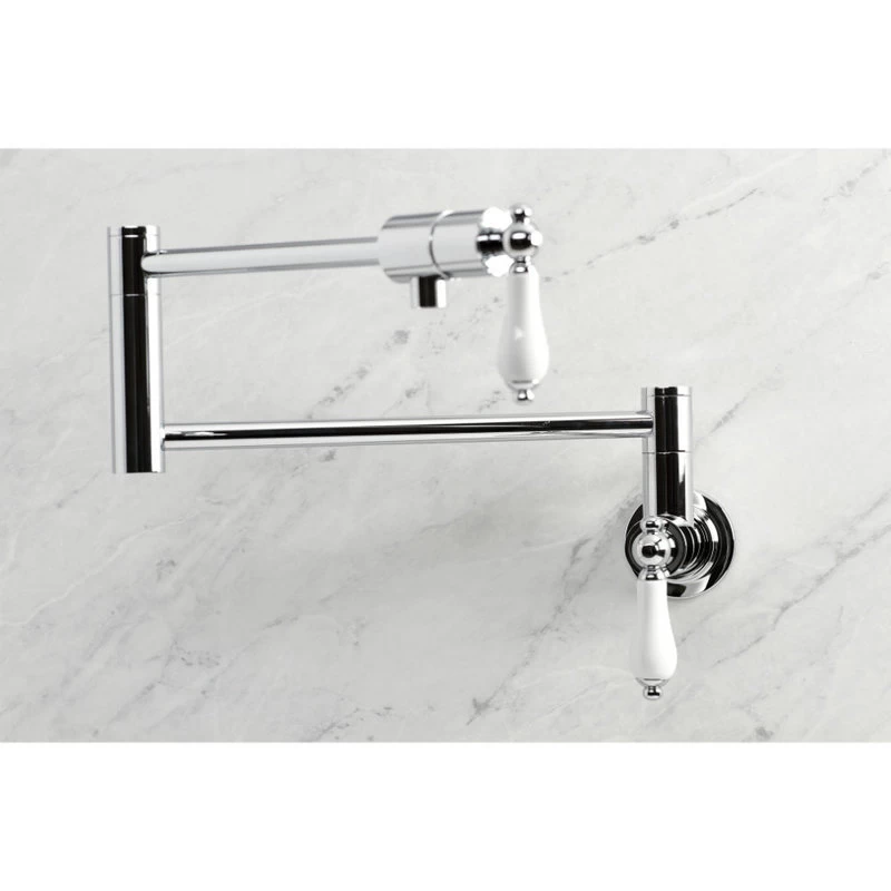 Kingston Brass KS4101PL Metropolitan Wall Mount Pot Filler, Polished Chrome - Image 4