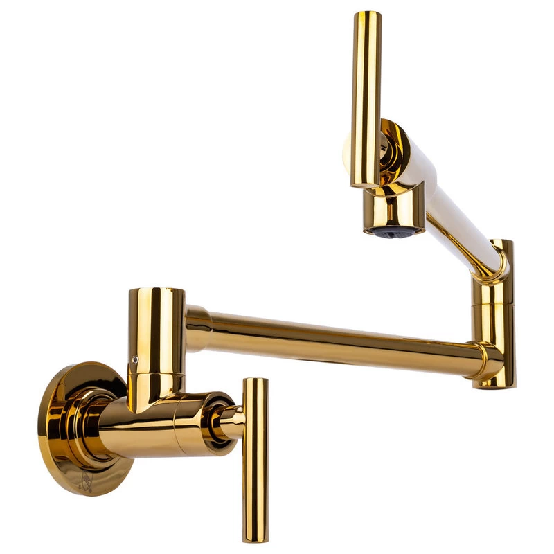 Brienza Contemporary Pot Filler Kitchen Faucet In Gold