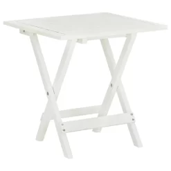 VidaXL Acacia Wood Outdoor Coffee Table White Folding Garden Patio Furniture