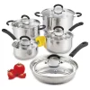 Cook N Home 10 Piece Stainless Steel Cookware Set With Encapsulated Bottom