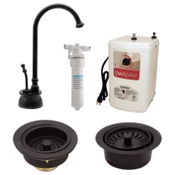 Single Handle Hot Water Dispenser, Tank, Filter, And Flanges, Oil Rubbed Bronze
