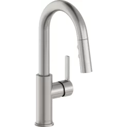 Elkay Avado 1.8 GPM Pullout Spray 1 Hole Bar Faucet Lustrous Steel, LKAV3032LS