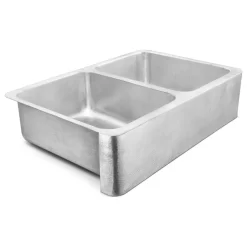 Percy 32" Farmhouse Stainless Steel Double Bowl Kitchen Sink, Brushed