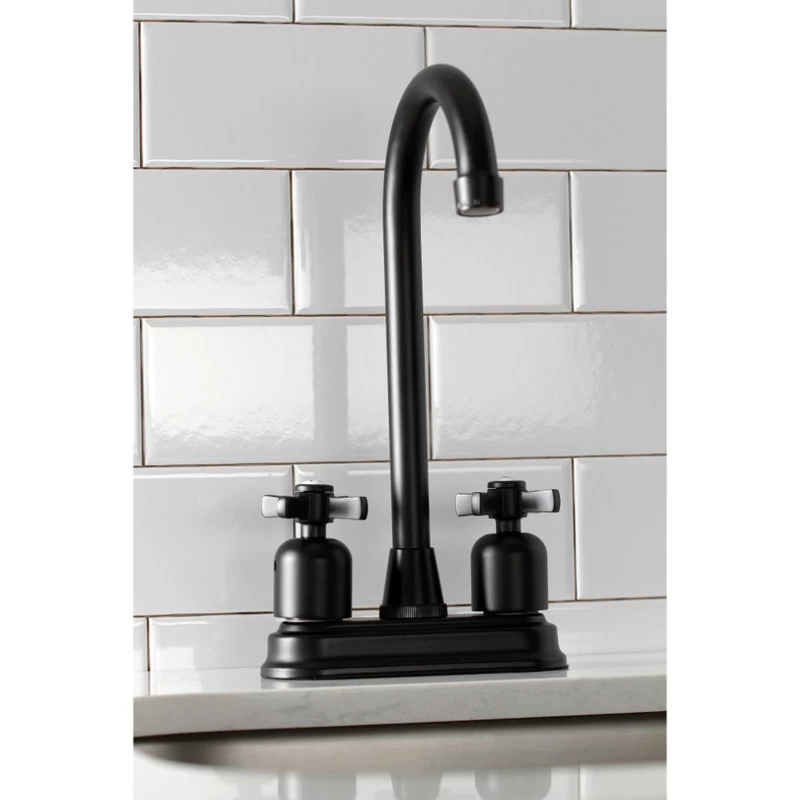 Kingston Brass KB8490ZX Millennium Bar Faucet, Matte Black - Image 4