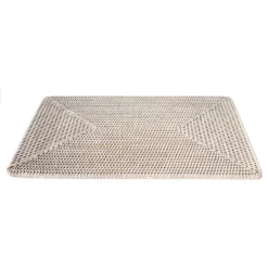 Artifacts Rattan Rectangular Placemat, White Wash