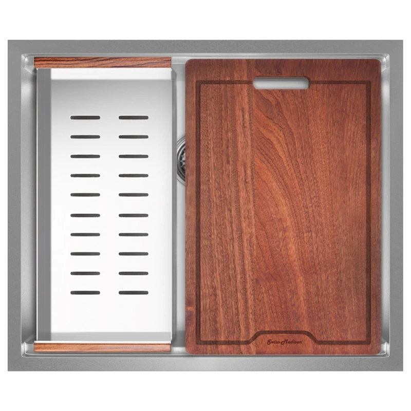 Rivage 22 X 19 Single Basin Undermount Kitchen Workstation Sink - Image 6