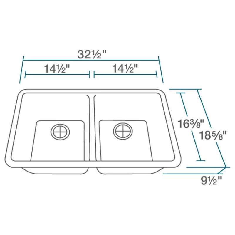 802 Double Equal Bowl Quartz Kitchen Sink, White, Basket Strainers - Image 3