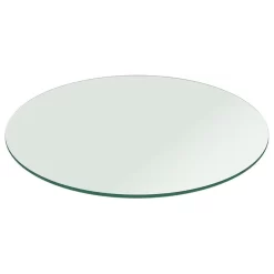 Glass Table Top: 30 Inch Round 1/2 Inch Thick Flat Polished Tempered