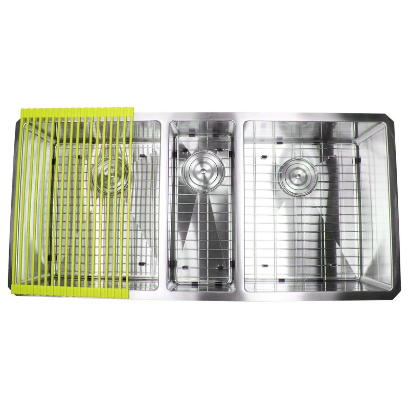 42" 16 Gauge Undermount Triple Bowl Stainless Steel Sink Package - Image 3