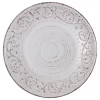 A&B Home 11" Cream Rustic Fare Dinner Plate Set Of 4
