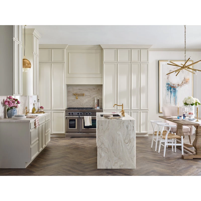 Moen Traditional Pot Filler Brushed Gold Two-Handle Kitchen Faucet - Image 3