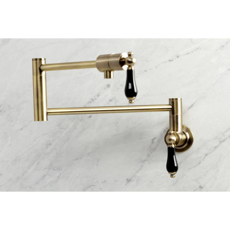 Kingston Brass KS4103PKL Duchess Wall Mount Pot Filler, Antique Brass - Image 4