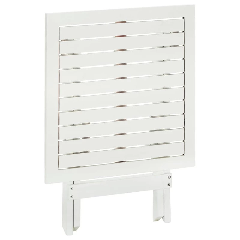 VidaXL Acacia Wood Outdoor Coffee Table White Folding Garden Patio Furniture - Image 4