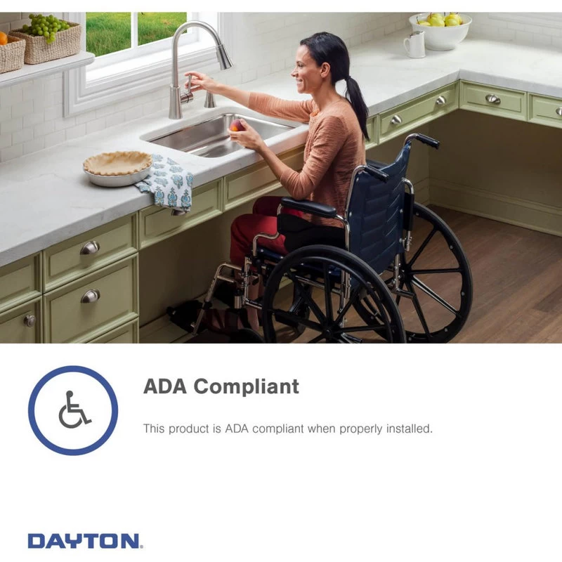 D11721 Dayton Stainless Steel 17" X 21-1/4" Drop-in Bar Sink, 3 Holes - Image 7