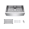 30 Farmhouse Apron Single Bowl 304 Stainless Steel Kitchen Sink With Accessories