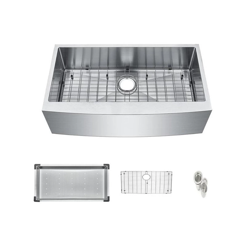 30 Farmhouse Apron Single Bowl 304 Stainless Steel Kitchen Sink With Accessories