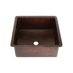 Large Square Copper Bar Sink By SoLuna, Dark Smoke