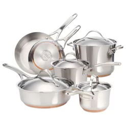 Nouvelle Copper Stainless Steel 10-Piece Cookware Set