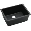 Elkay Quartz Classic Single Bowl Undermount Sink, Black