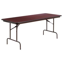 Flash Furniture 30'' X 72'' Rectangular Mahogany Laminate Folding Banquet Table