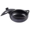 Ancient Cookware, Chamba Flat Clay Casserole, 10.75x12.8x6.5